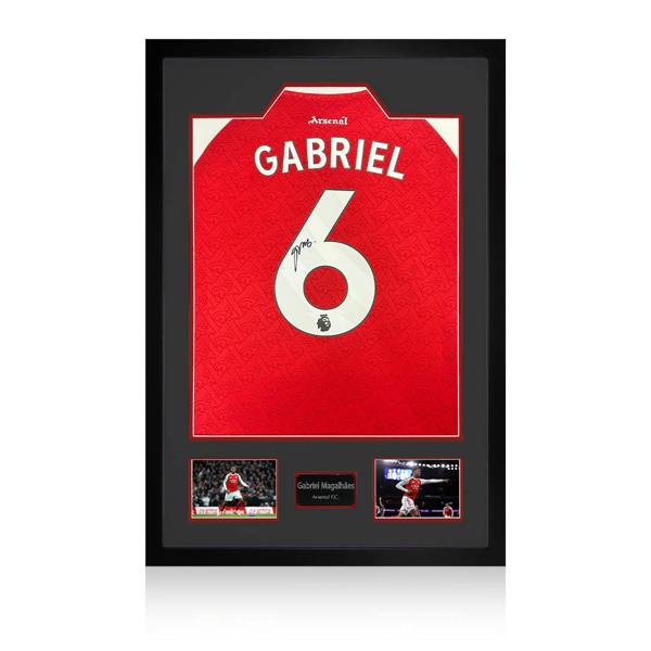 Gabriel Magalhães Signed Arsenal 25/26 Shirt Premium Frame