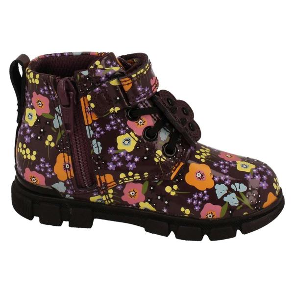 Clarks Girls Clarks Floral Pattern Ankle Boots Evyn Top T