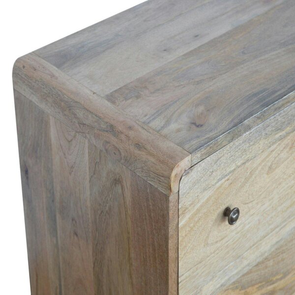 Wyld Haus Urbino Curved Oak Mango Wood 3 Drawer Chest