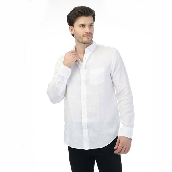 Gant Mens Linen Regular Shirt - White