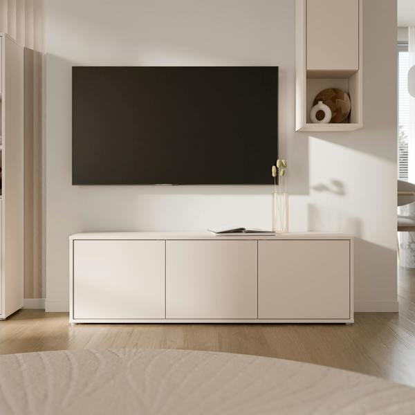Furniture To Go Alice Springs Large TV Cabinet with 3 Doors Push-to-Open in Sand