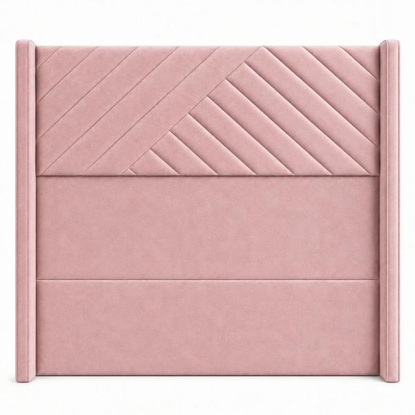 Great British Beds Sandra Winged Headboard - Pink Plush