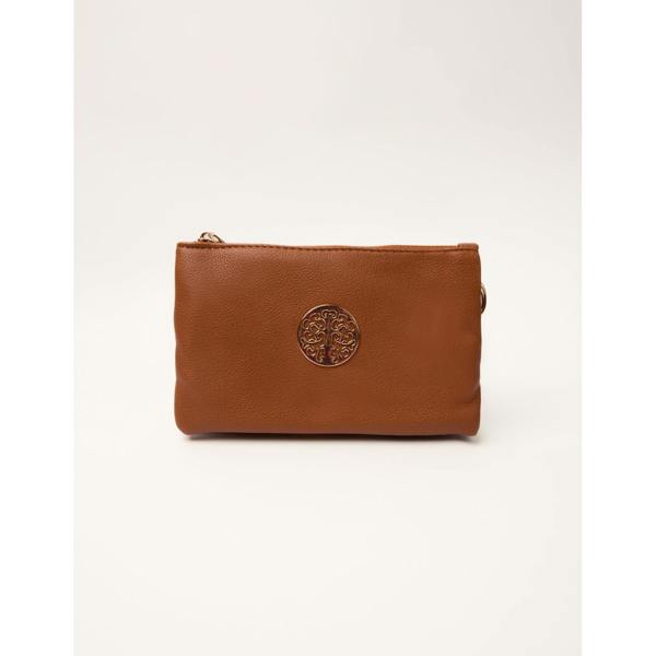 Blue Vanilla Detailed Zip Up Purse With Detachable Strap