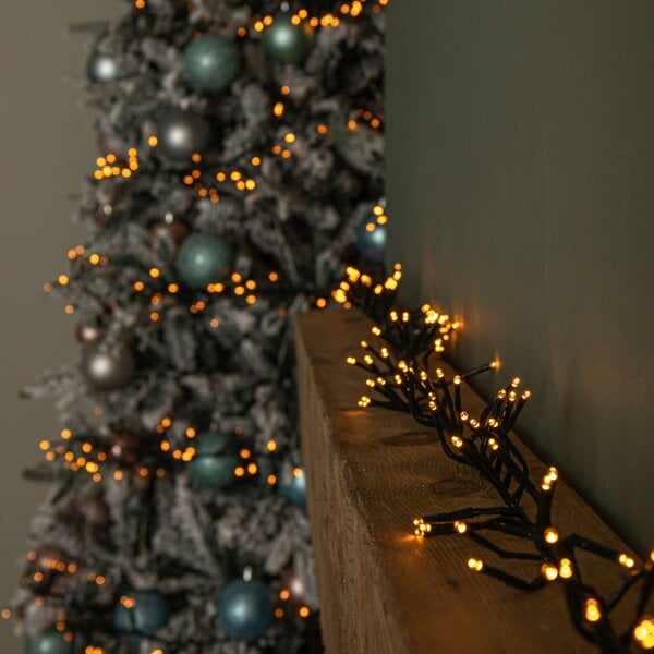 Samuel Alexander 18.5m 1440 LED Christmas Cluster Multi-Action String Lights with Timer in Vintage Gold