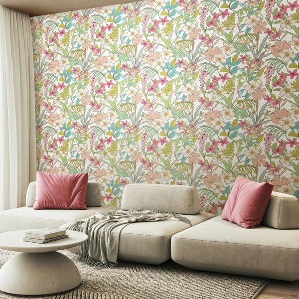 Hoopla Walls Oasis - Apple & Rose 10m Wallpaper