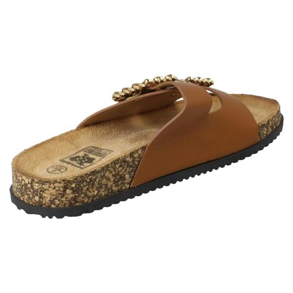 Down to Earth Ladies Down To Earth Twin Chain Buckle Sandals F00450