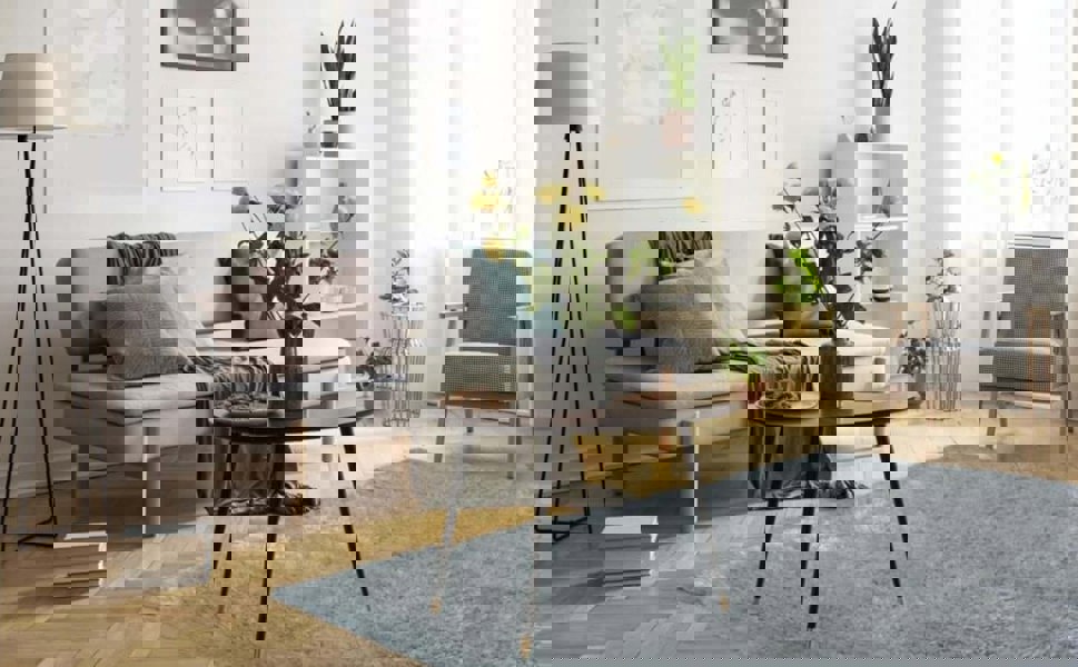 Solid Design Shaggy Rug in Duck Egg Blue | The Rugs