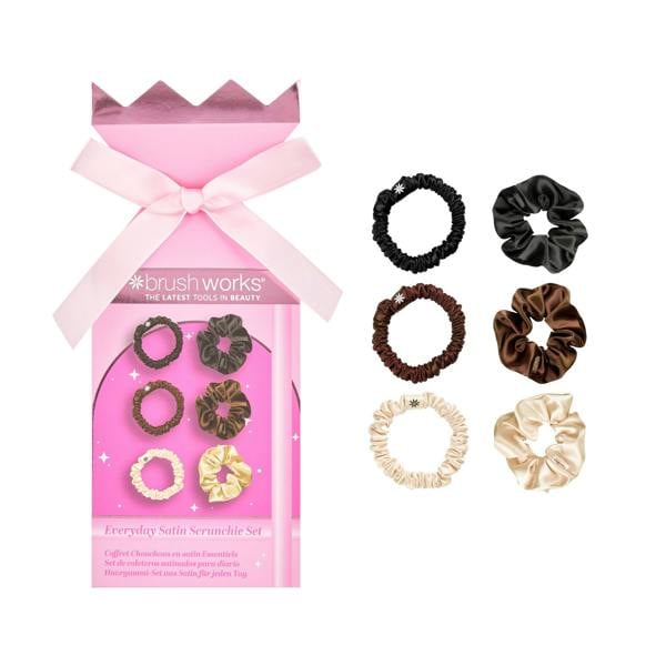 Brushworks Everyday Satin Scrunchie Set