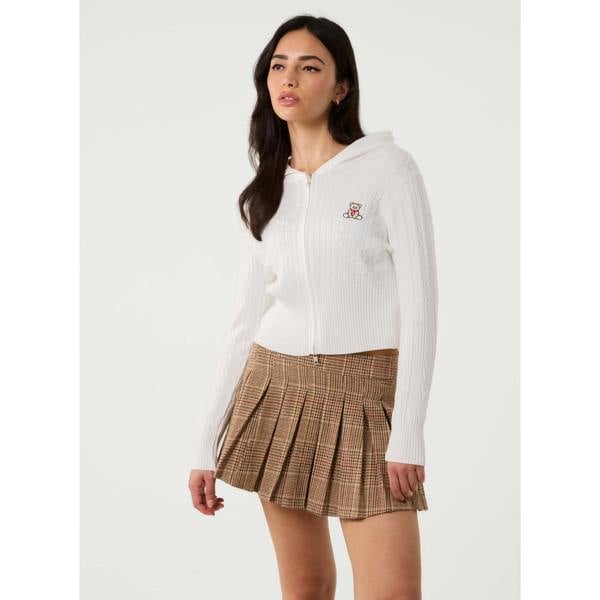 Pink Vanilla Cable Knit Bear Hoodie