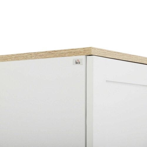 Wyld Haus Ludo 171cm Wooden White 4 Door Freestanding Kitchen Pantry Cabinet