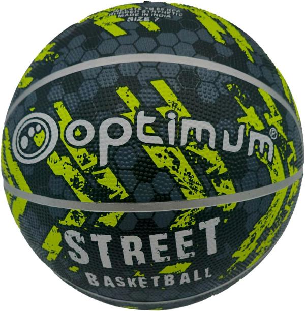 Street Basketball Black/Yellow Mini – Durable Outdoor Basketball - Optimum