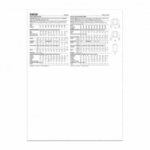 Simplicity Sewing Pattern 9638, Jackets, Suits, Skirts for Women, H5 (6-8-10-12-14) - Intermediate