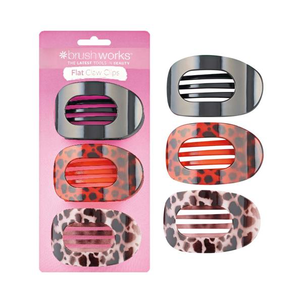 Brushworks Flat Claw Clips - 3 Pack