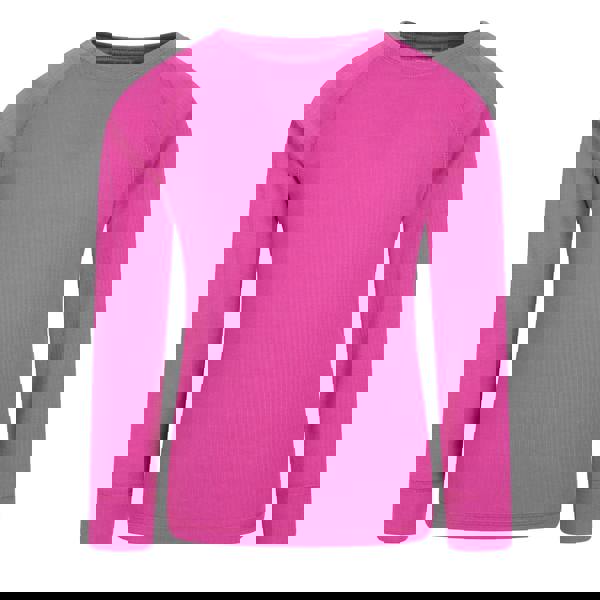 Mountain Warehouse Childrens/Kids Talus Round Neck Base Layer Top - Pink - 