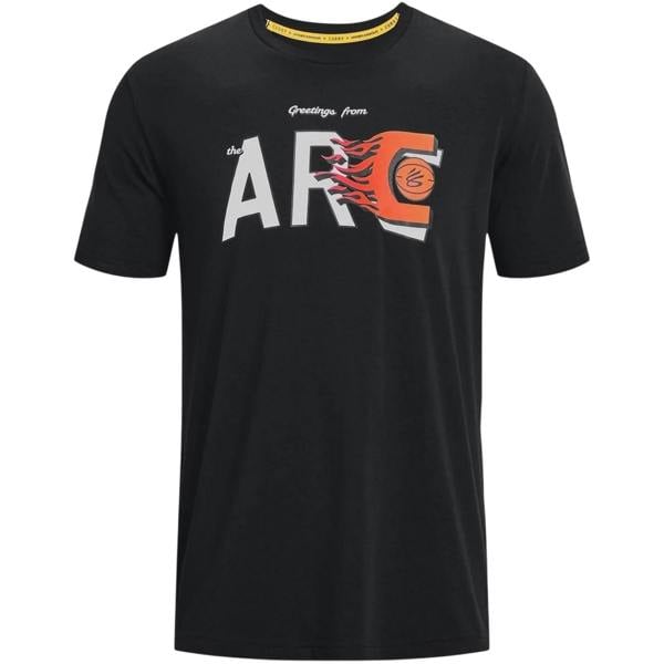 Under Armour Mens Crew Neck Relaxed Fit Short-Sleeved T-Shirt - Black/White - 