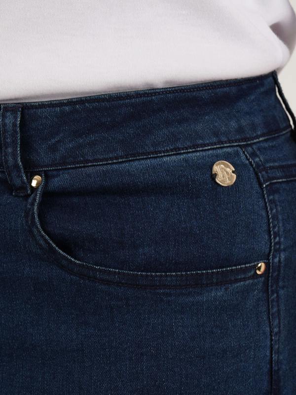 PennyPlain 5 Pocket Wide Leg Denim - Denim Wash Short