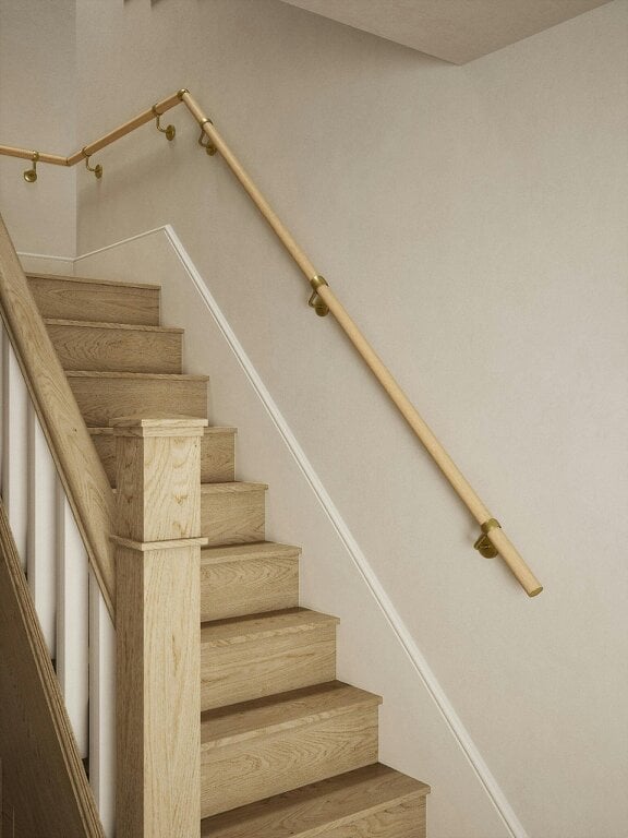 Handrails Direct Arden Natural Pine Quarter Landing Handrail