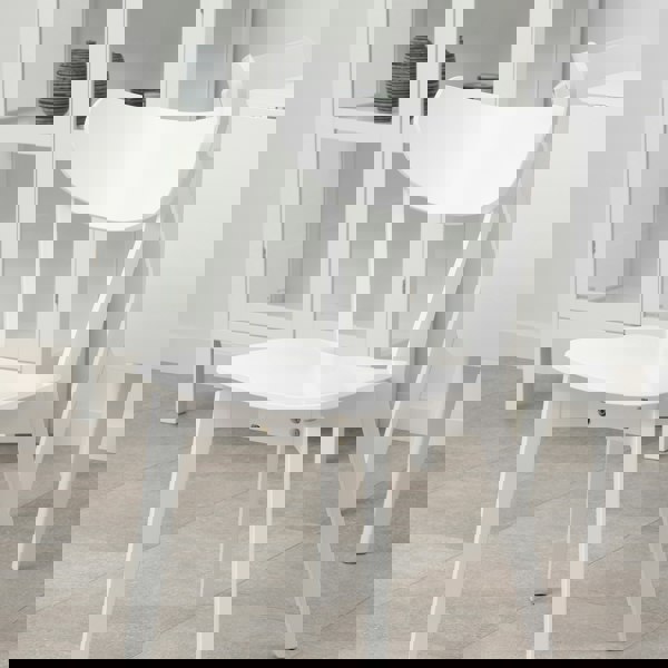 Furniture To Go Roxby Dining Chair in White Set of 2