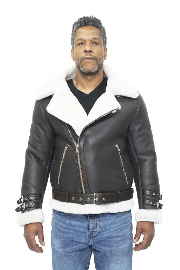 Infinity Leather Mens Sheepskin Leather Biker Jacket-Edmonton