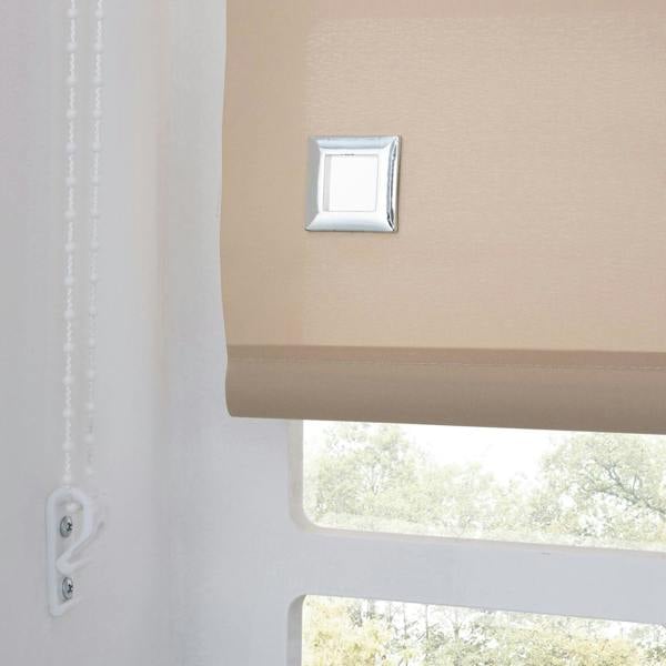 A.Unique Home Trimmable Square Eyelet Roller Blind - 3FT - MOCHA - 90cm(W)x170cm(L)
