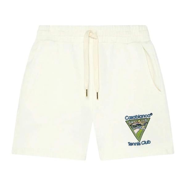 Casablanca Embroidered Tennis Club Icon Off-White Shorts