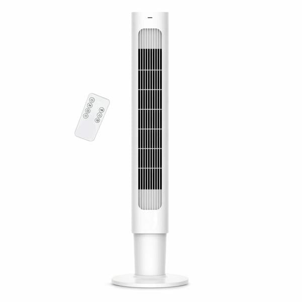 MYLEK Tower Fan 34"  - 4 Speed Control & Timer - White