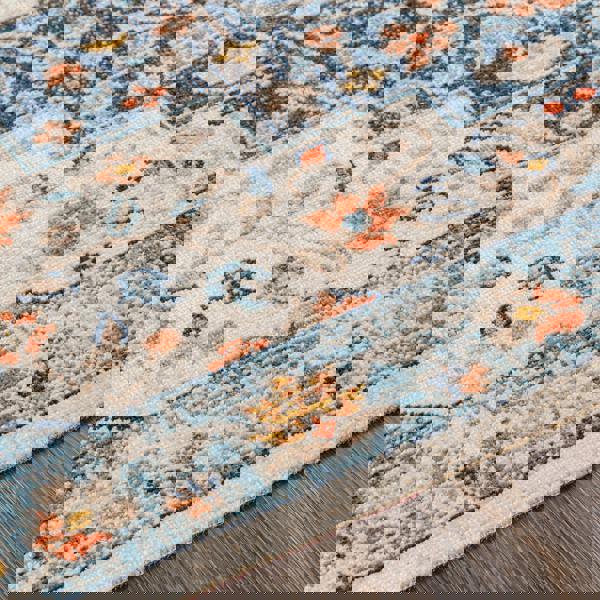 Livabliss Huntington Beach-Vintage Blue Beige Orange In- & Outdoor Rug