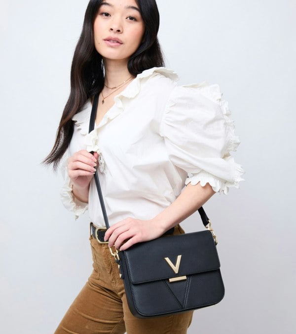 Votch Margot Vegan Bio-Based Bamboo Leather Crossbody - Black