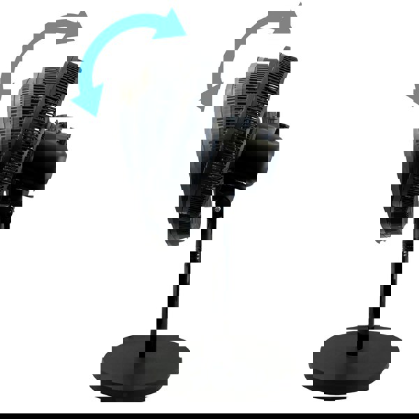 igenix 12 Inch Pedestal Fan, 7 Blades, 3 Speeds, Black