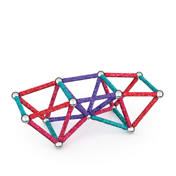 Geomag Recycled Magnetic Glitter Panels - 60 Pieces