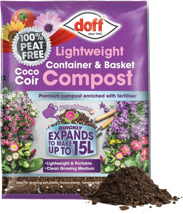 Doff Lightweight Container & Basket Compost 15L