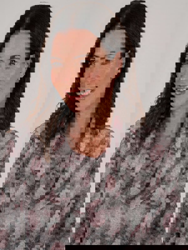 TIGI-Wear Blur Dot Print Cowl Neck