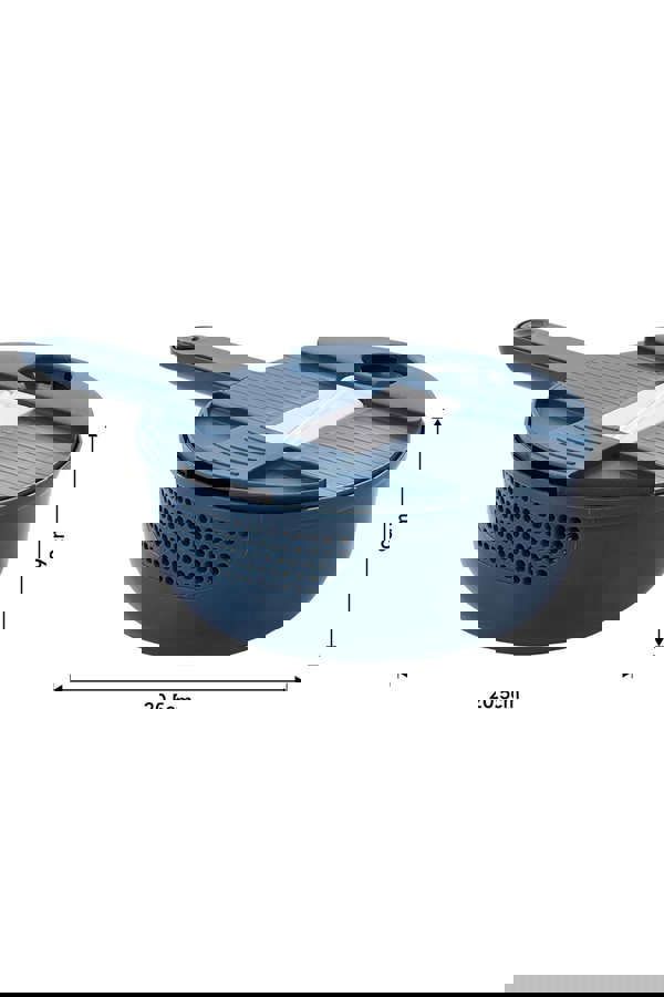 Living and Home 9-in-1 Kitchen Multifunctional Vegetable Food Slicer Chopper Cutter 6 Blades Grater with Drain Basket, Handguard