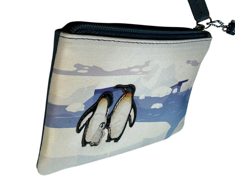Mala Leather Penguin Coin Purse & Keyring Gift Set