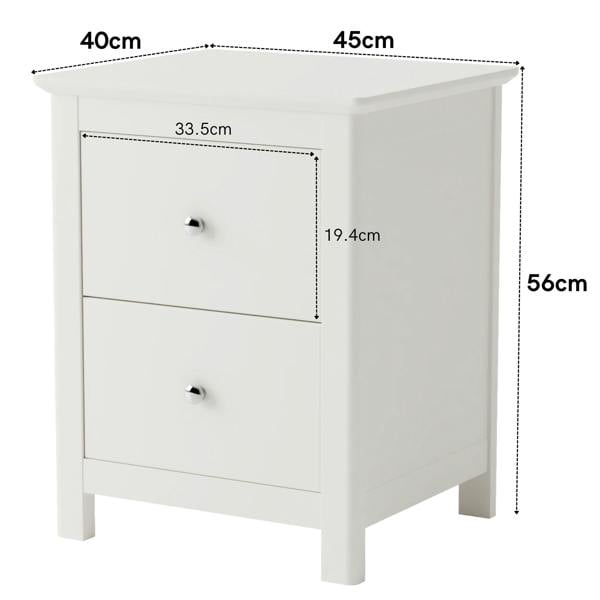 Core Products Nairn 2-Drawer Bedside Cabinet