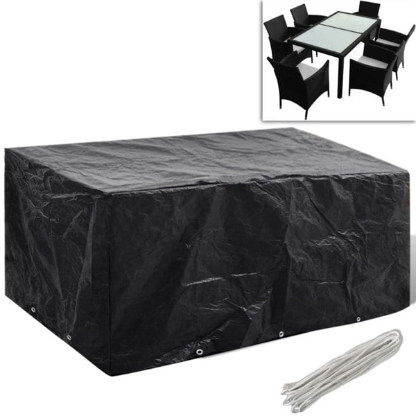 Berkfield Garden Furniture Cover 6 Person Poly Rattan Set 10 Eyelets 240x140cm