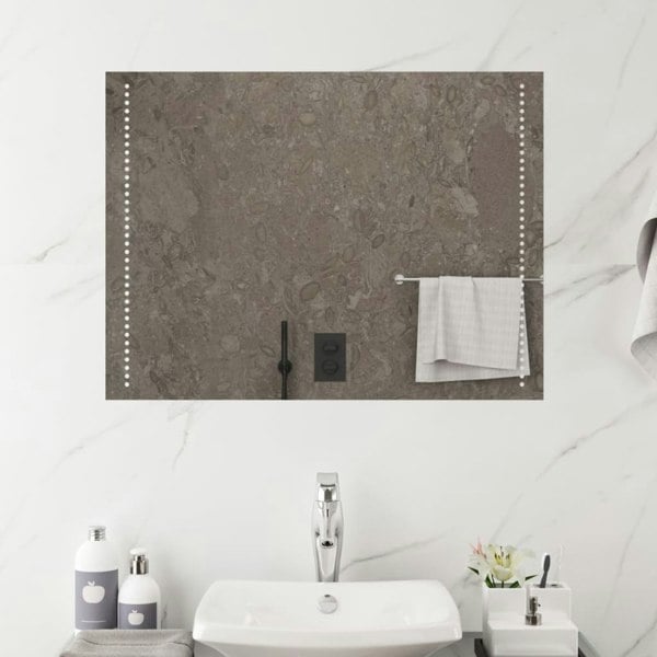 Berkfield LED Bathroom Mirror 80x60 cm