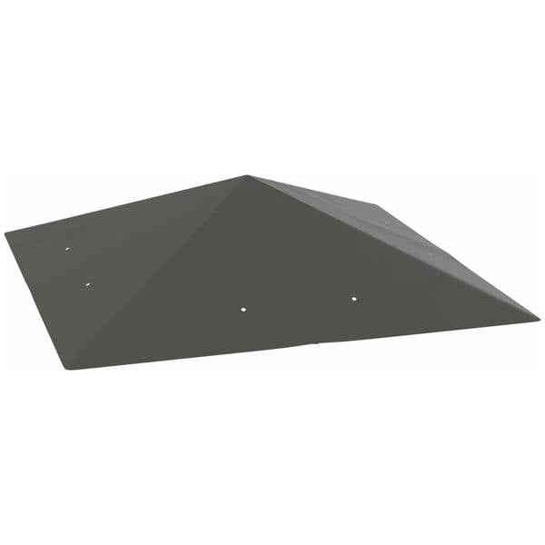 Grey gazebo canopy replacement cover with drain holes, top cover only