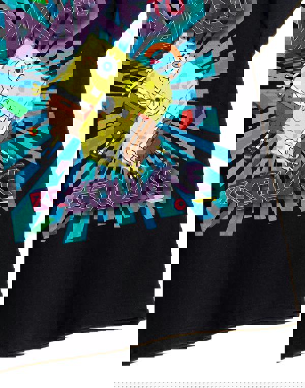 SpongeBob SquarePants Boys Black Dare To Be Square Short Sleeved T-Shirt