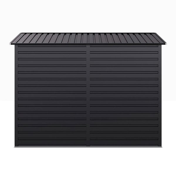 Outdoor Galvanized Steel Storage Shed with Dual Doors Living and Home