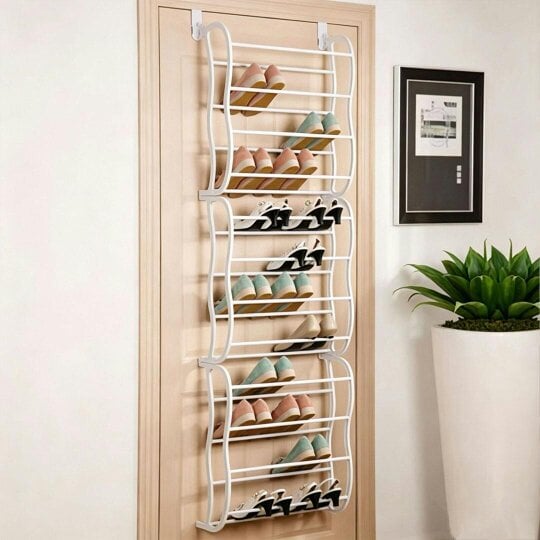 Havendro OVER DOOR HANGING SHOE RACK 12 TIER SHELF ORGANISER STORAGE STAND HOLDER