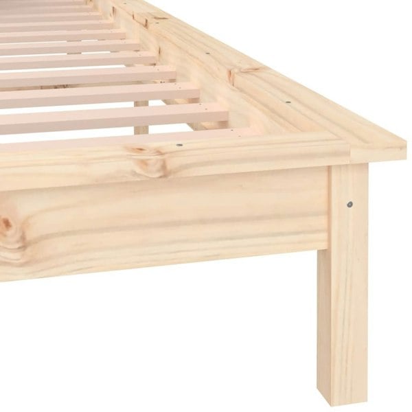 Berkfield LED Bed Frame 140x200 cm Solid Wood