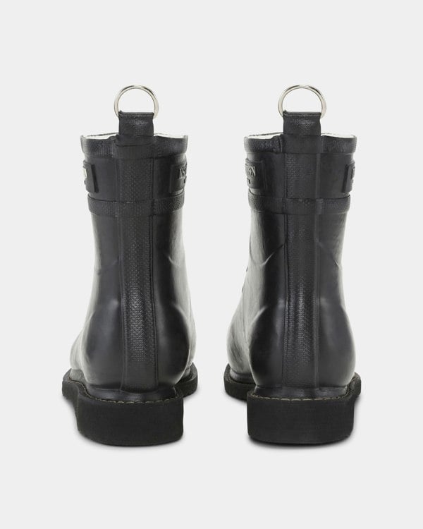 Ilse Jacobsen Rub Womens Laced Short Rubber Boots - Black 001