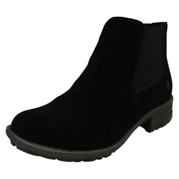 Hush Puppies Ladies Hush Puppies Block Heeled Ankle Boots Madisyn