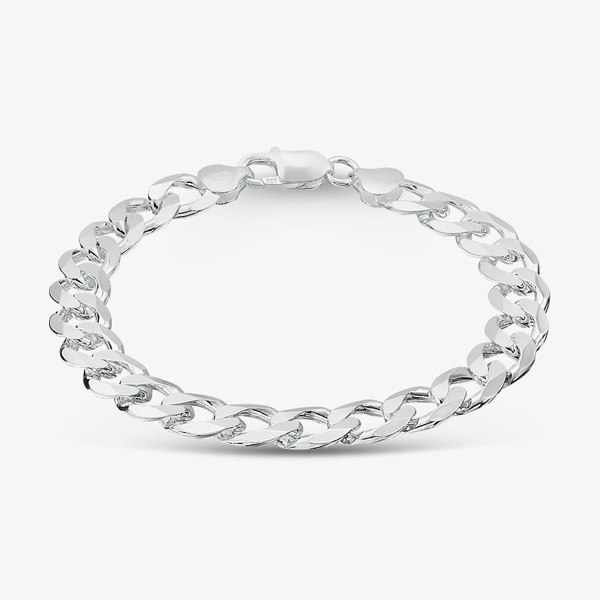 T. H. Baker Sterling Silver 8.5 Inch Curb Chain Bracelet SGCB-960-AG-8.5