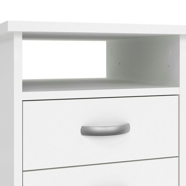 Wyld Haus Billabong White Wooden Office Desk 5 Drawers