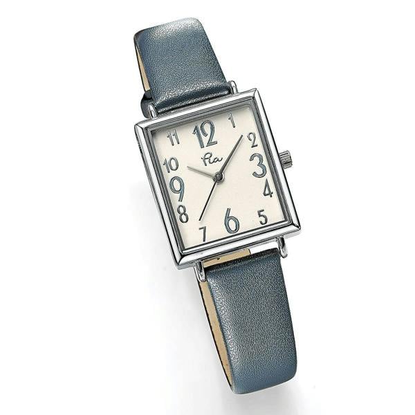 Pia From Time to Time Denim Watch, Square-Face Silver-Tone Case with Denim