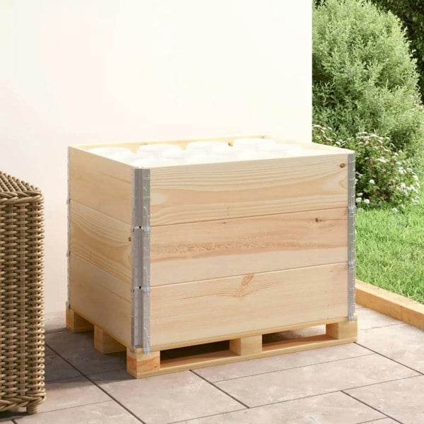 Berkfield Pallet Collars 3 pcs 60x80 cm Solid Pine Wood