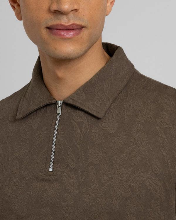 Steel & Jelly Norwood - Leaf Textured Polo Shirt