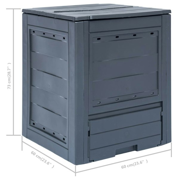 Berkfield Garden Composters 2 pcs Grey 60x60x73cm 520 L